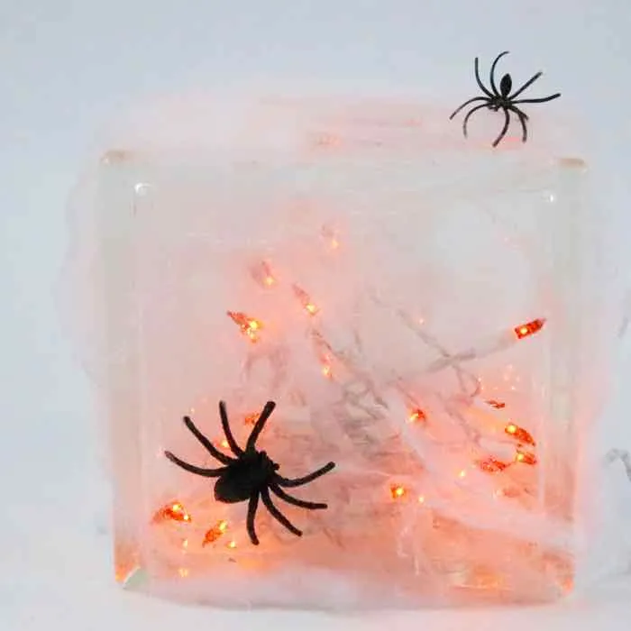 100-bulb Orange Mini Lights, 6" Spacing, White Wire