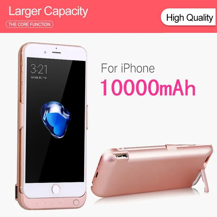 10000mAh Portable External Battery For iPhone 6 6S 7 8 Phone Battery Case For iPhone 6 Plus 6s Plus 7 Plus 8 Plus  Charging Case