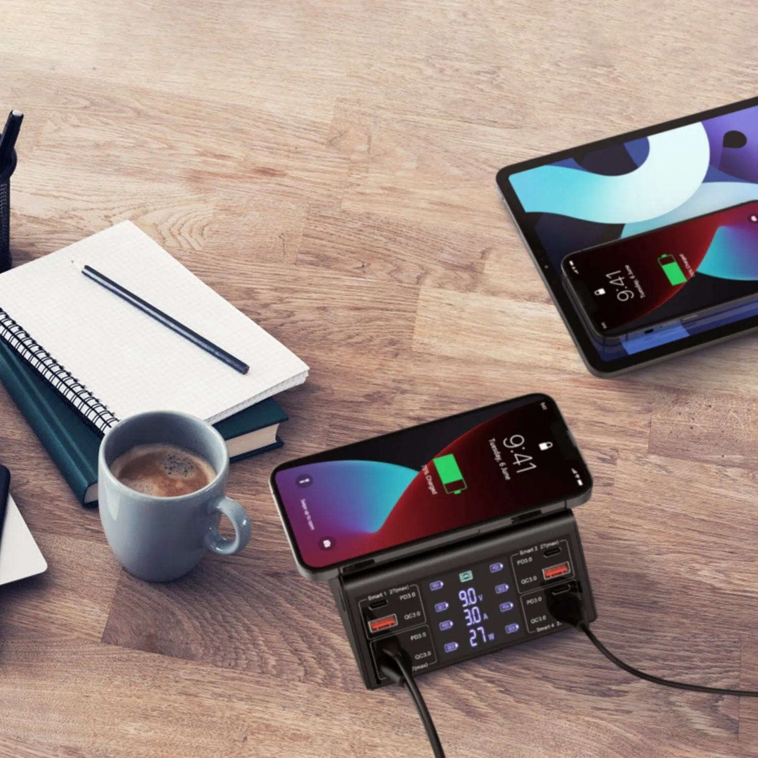 100W USB Charging Station 8-Port Charging Hub