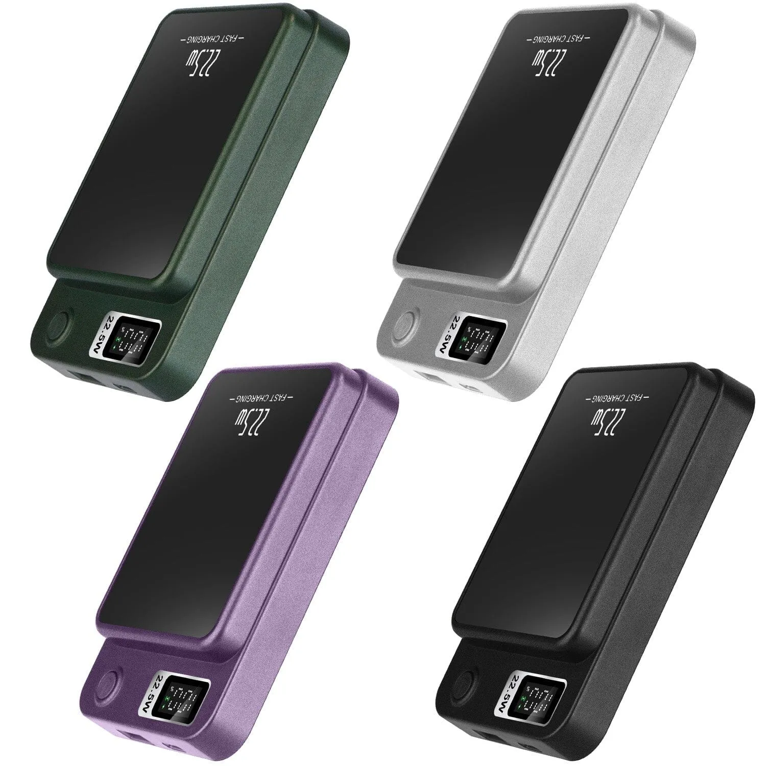 2-in-1 Magnetic Wireless Power Bank 10000mAh PD20W Fast Charger Mag Safe