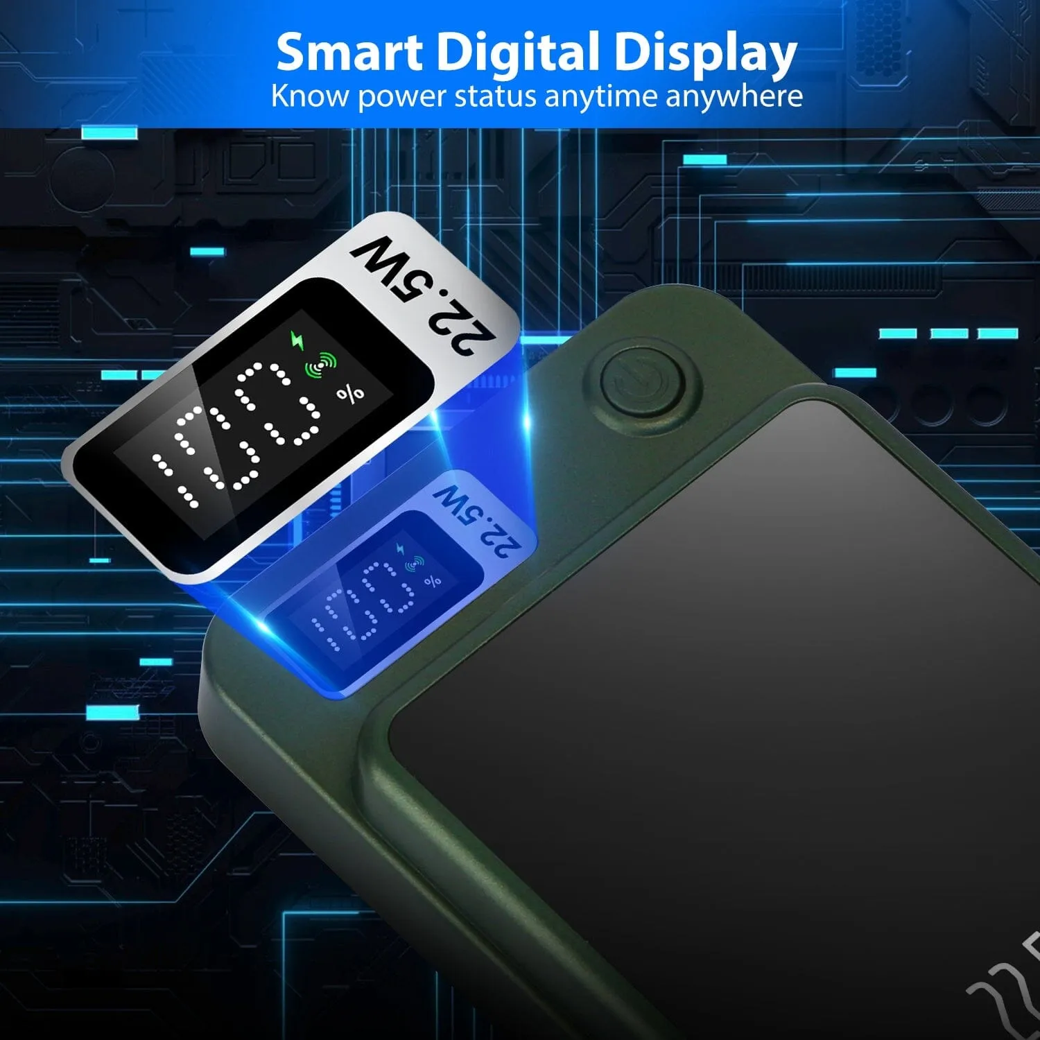 2-in-1 Magnetic Wireless Power Bank 10000mAh PD20W Fast Charger Mag Safe