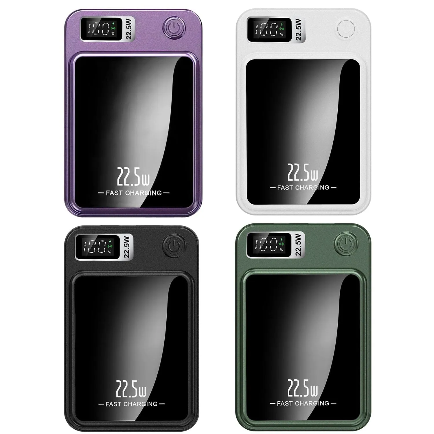 2-in-1 Magnetic Wireless Power Bank 10000mAh PD20W Fast Charger Mag Safe
