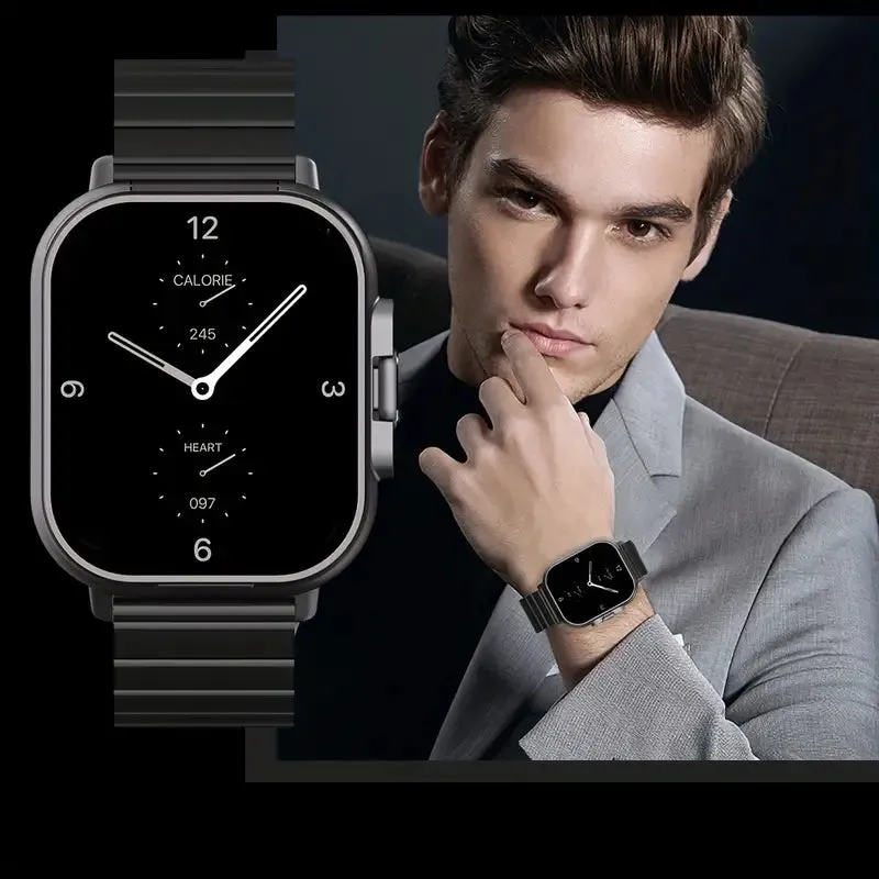 2-in-1 Smart Watch   Earbuds - Silicone Stainless Steel