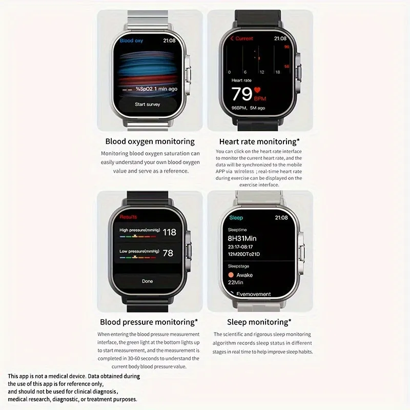 2-in-1 Smart Watch   Earbuds - Silicone Stainless Steel
