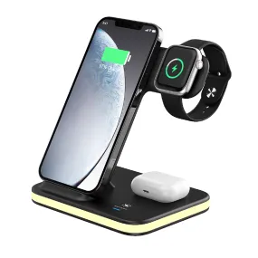 4-in-1 Wireless Charging Stand With Night Light