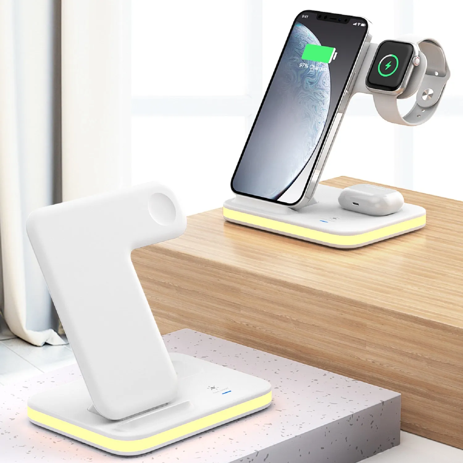 4-in-1 Wireless Charging Stand With Night Light