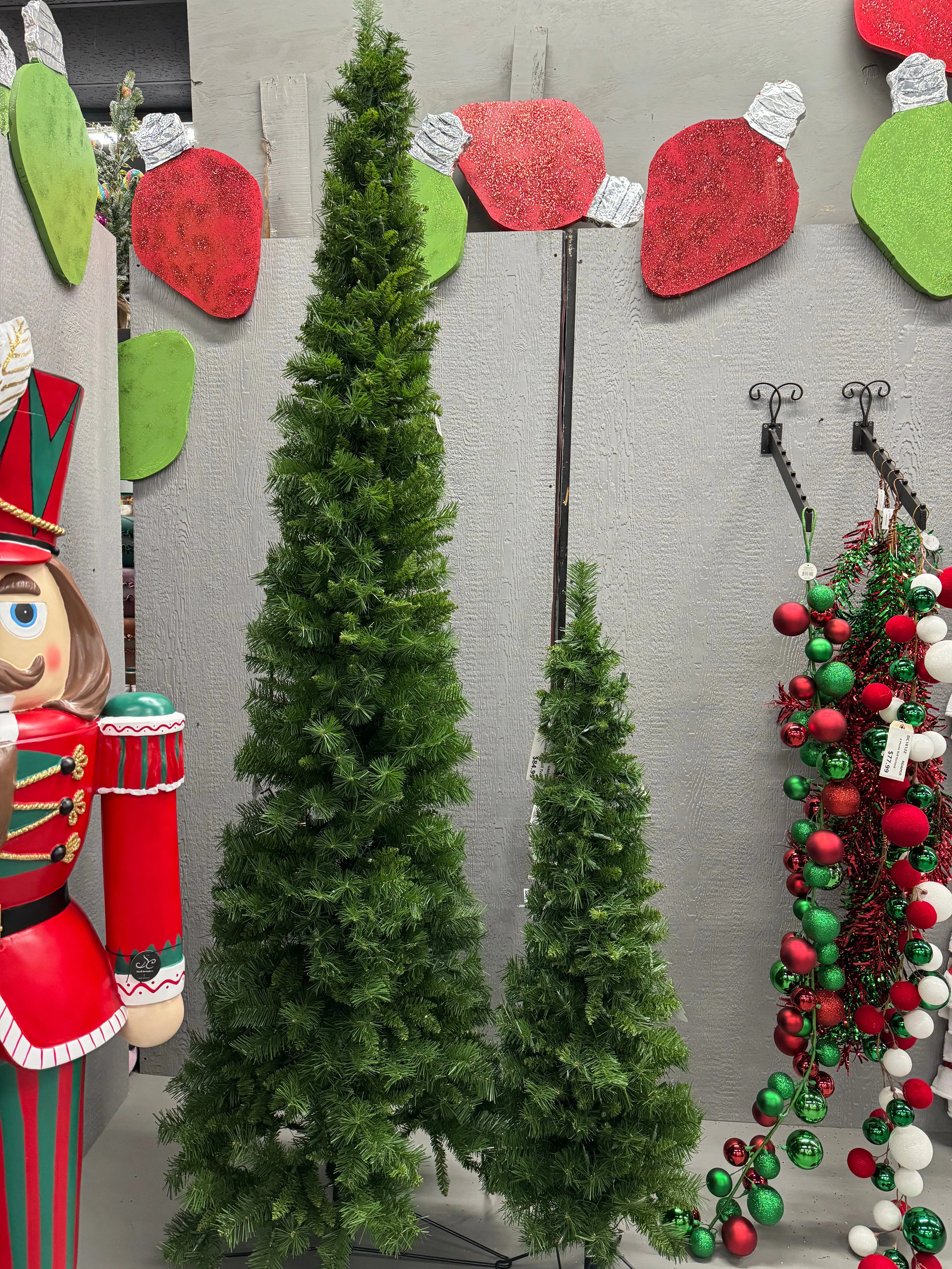 9' Flocked Pencil Tree