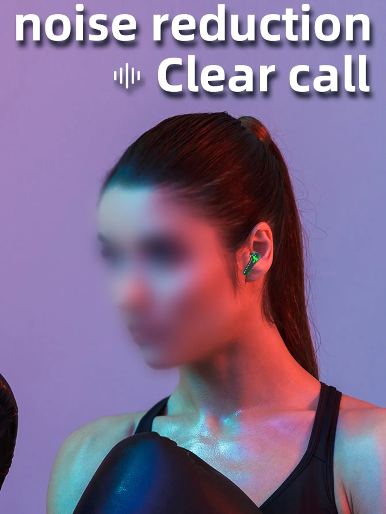 Active Noise Cancellation Half-ear Wireless Earbuds