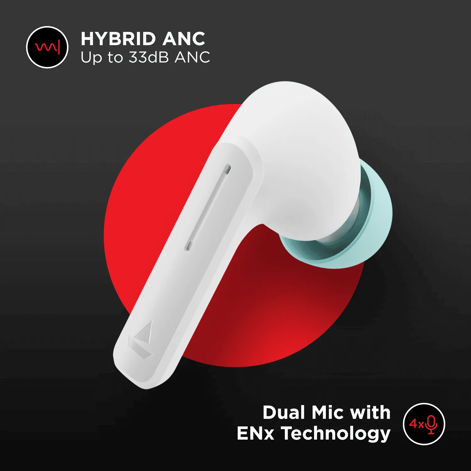 Airdopes 601 ANC | Wireless Earbuds with 10mm Drivers, Hybrid Active Noise Cancelling, Type C charging Interface