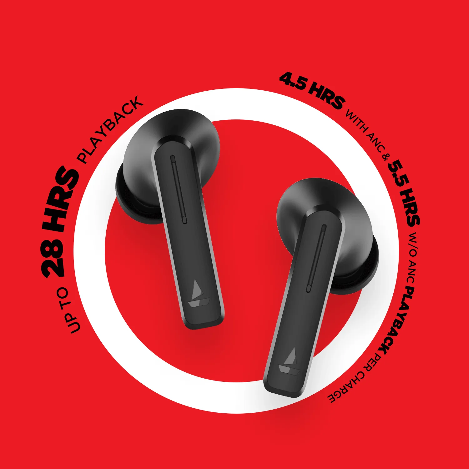 Airdopes 601 ANC | Wireless Earbuds with 10mm Drivers, Hybrid Active Noise Cancelling, Type C charging Interface