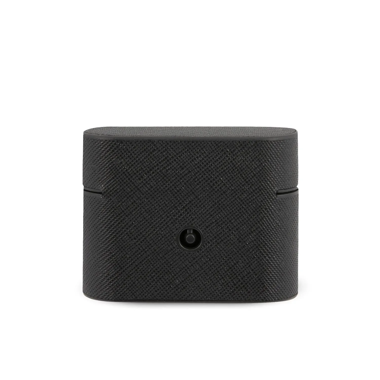Airpods Pro - PU Leather Black Safianno Round Shape With Metal Logo - Guess