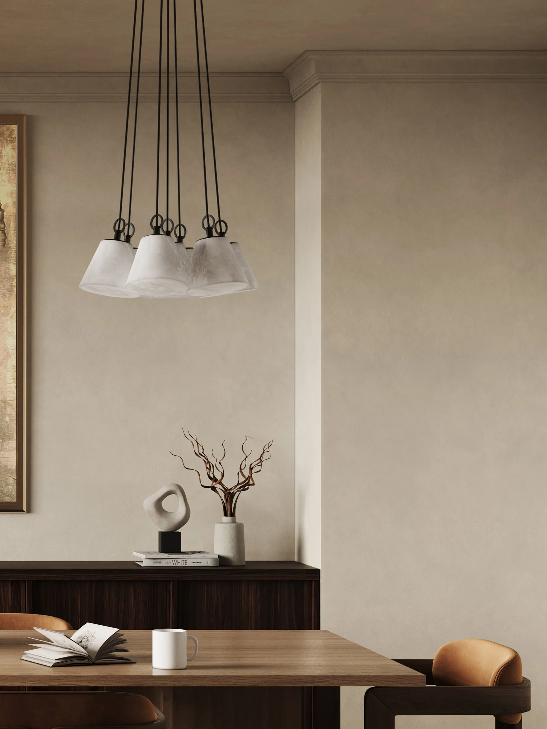 Alba 7 light pendant