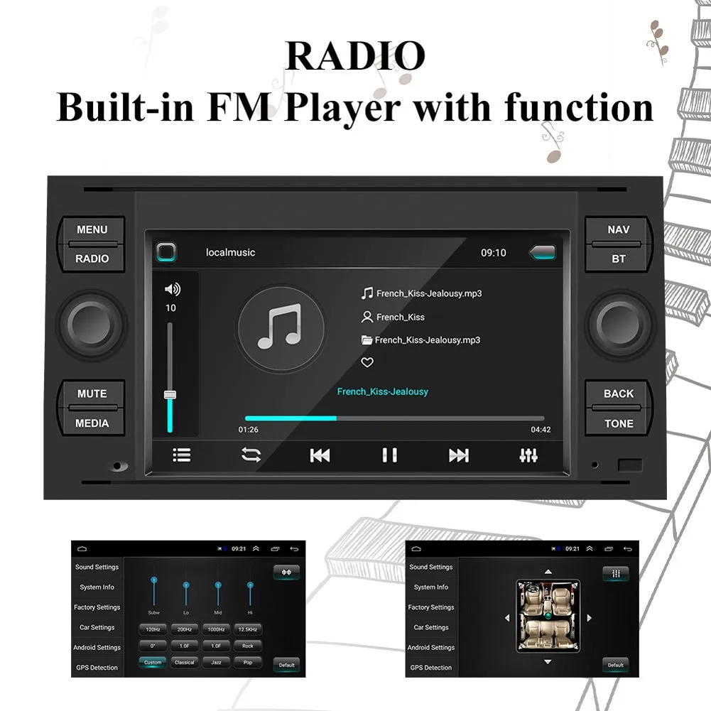 Android 8.1 Car Radio 7-inch Large-screen Bluetooth GPS