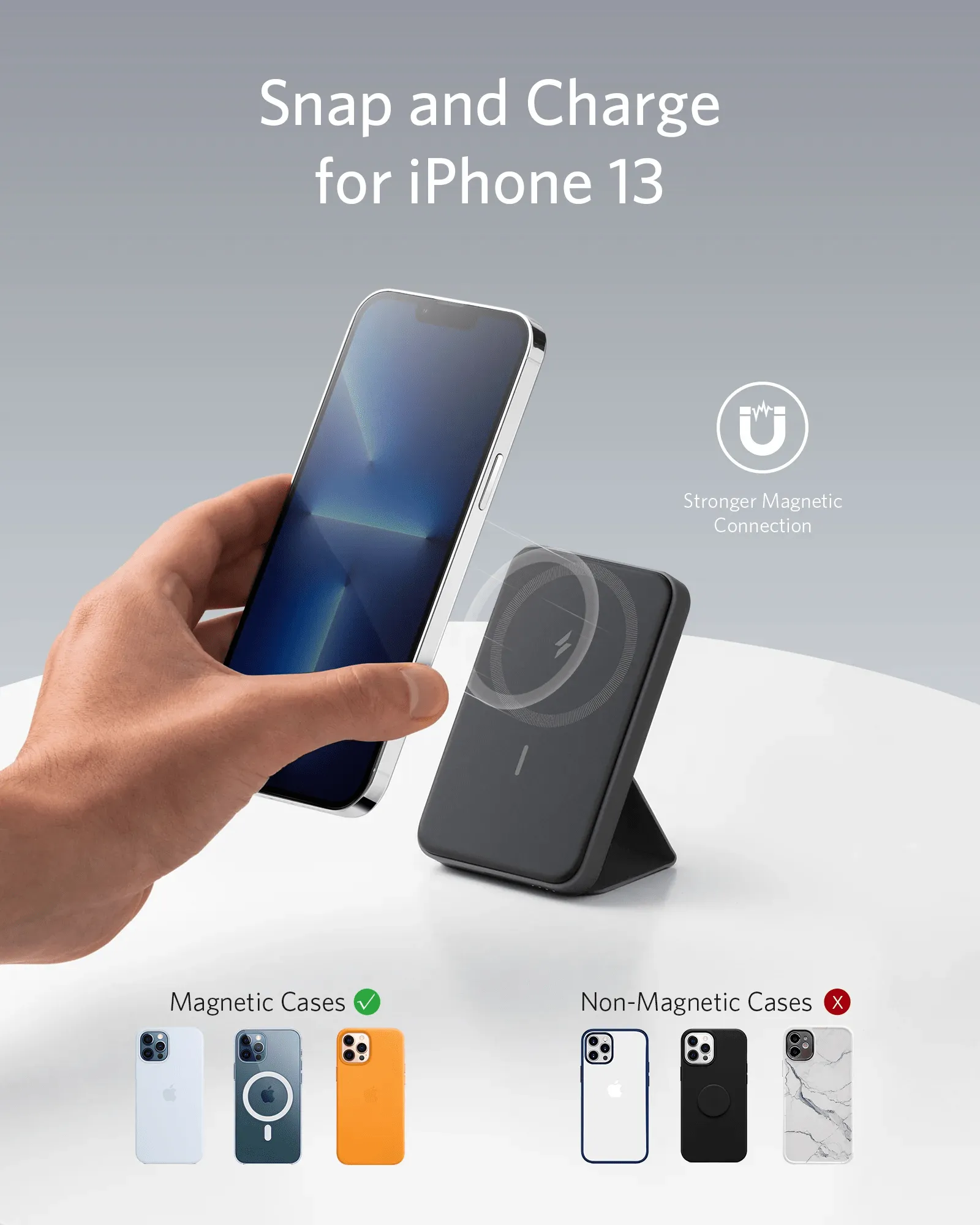 Anker 622 Portable Magnetic Power Bank with Stand (5000mAh) - A1614