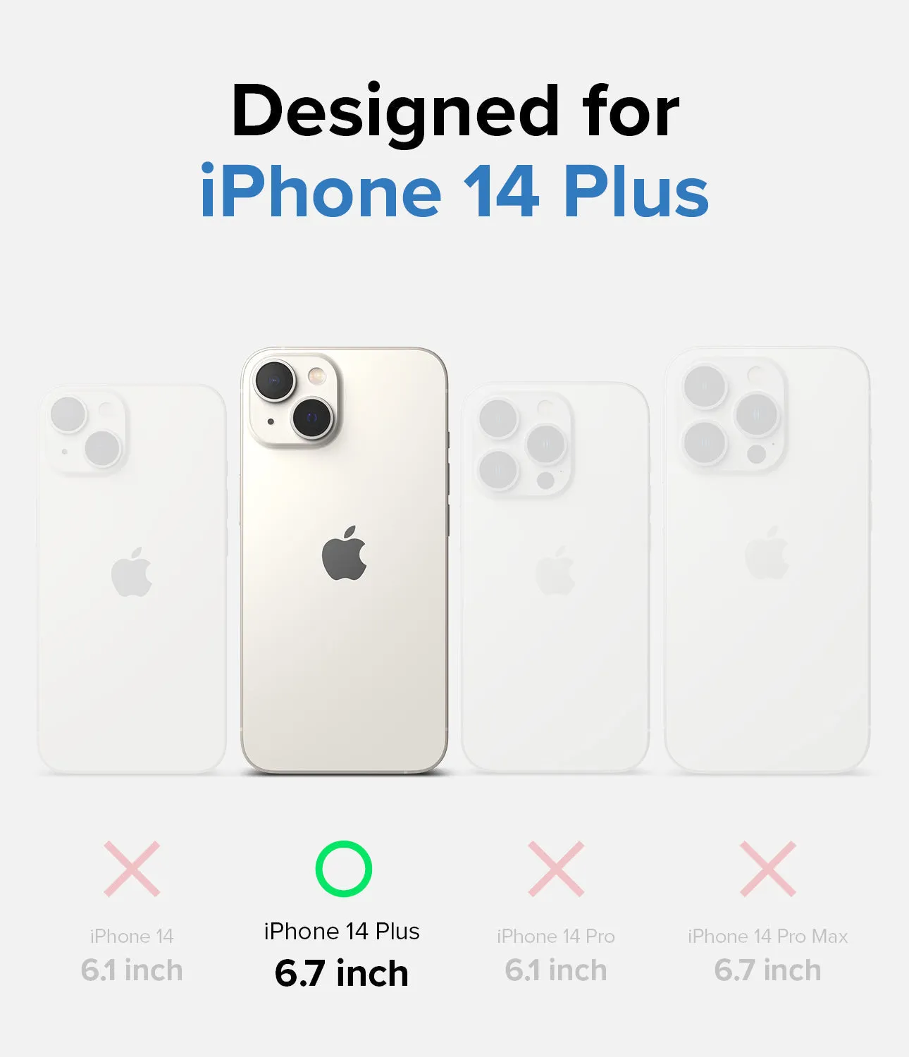 Apple iPhone 14 Plus Case Cover| Fusion Series| Clear