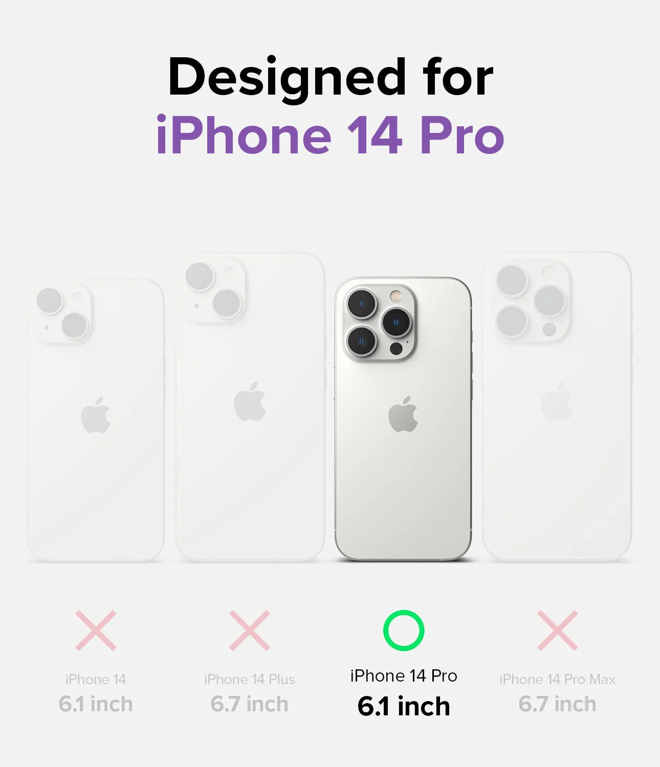 Apple Iphone 14 Pro Case Cover| Fusion Series| Clear