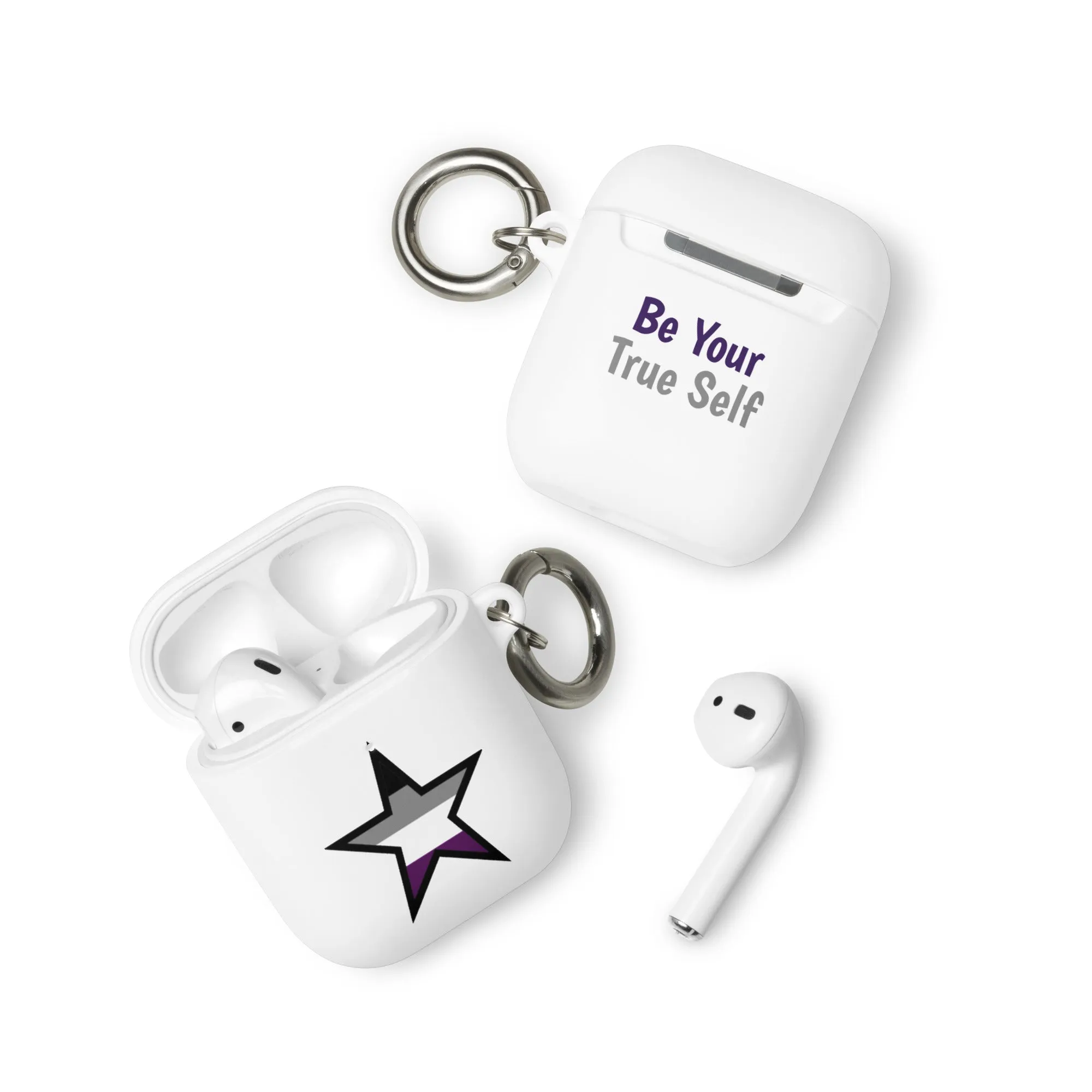 Asexual Ace Pride Rubber Case for Apple AirPods Star