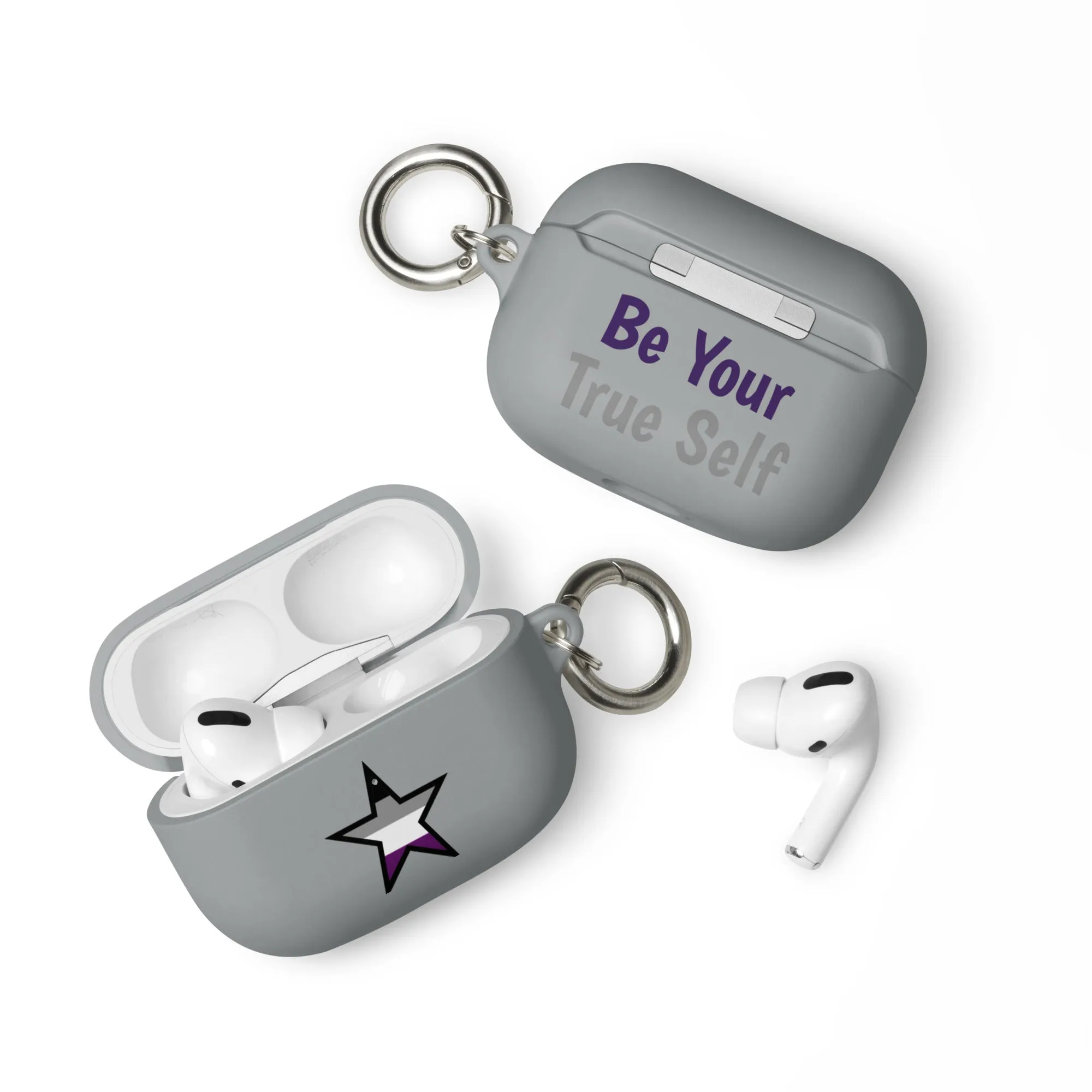 Asexual Ace Pride Rubber Case for Apple AirPods Star