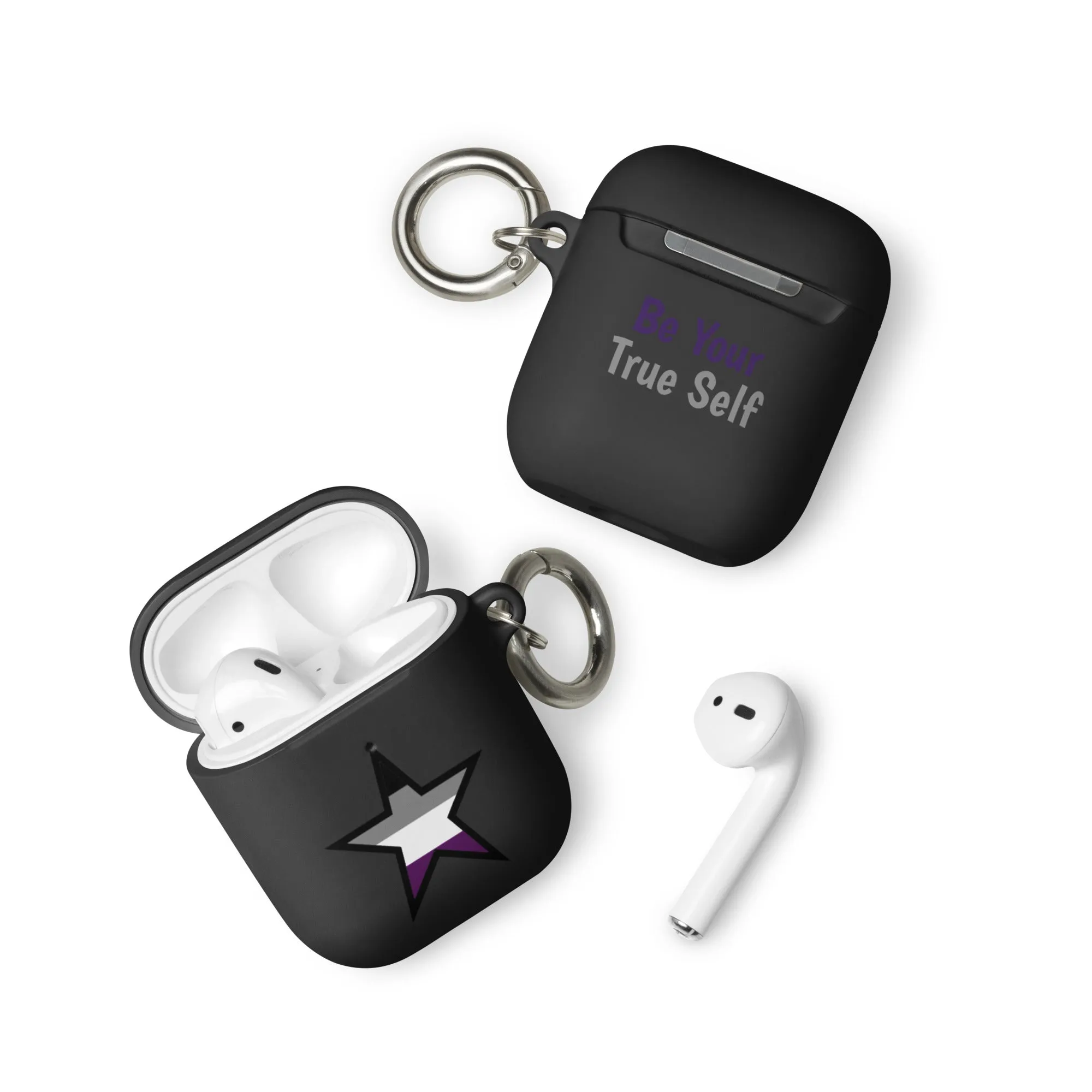 Asexual Ace Pride Rubber Case for Apple AirPods Star