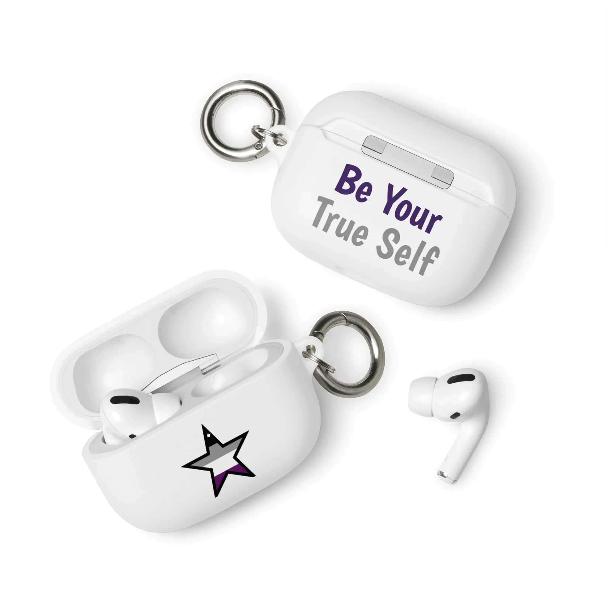 Asexual Ace Pride Rubber Case for Apple AirPods Star