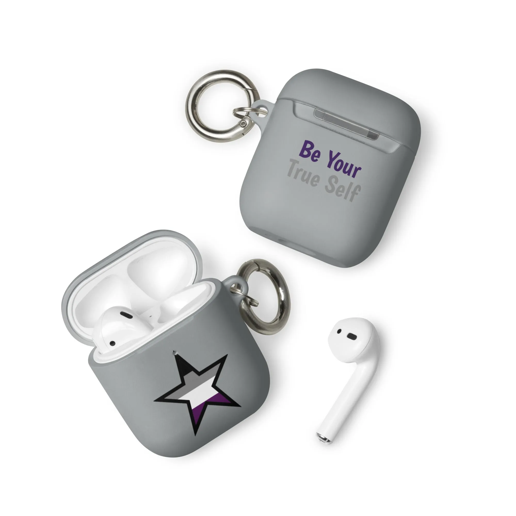 Asexual Ace Pride Rubber Case for Apple AirPods Star