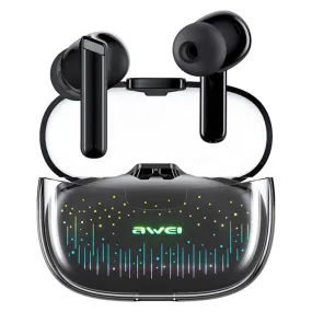 Awei T52 Pro Gaming Earbuds with Bluetooth 5.3 and Vibrant Charging Case
