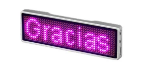 Bluetooth Badge - Pink LED Rechargeable
