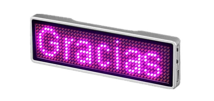 Bluetooth Badge - Pink LED Rechargeable