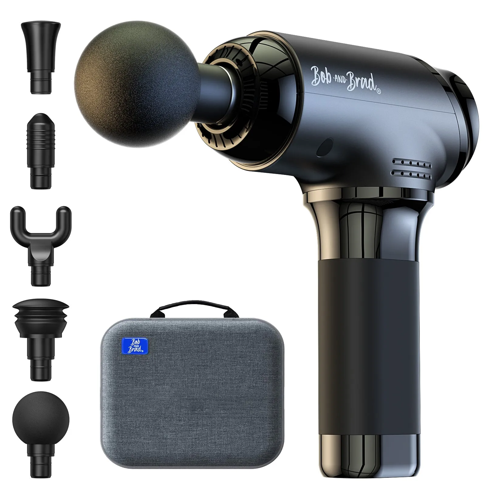 Bob and Brad T2 Percussion Muscle Massage Gun for Athletes Pain Relief Black