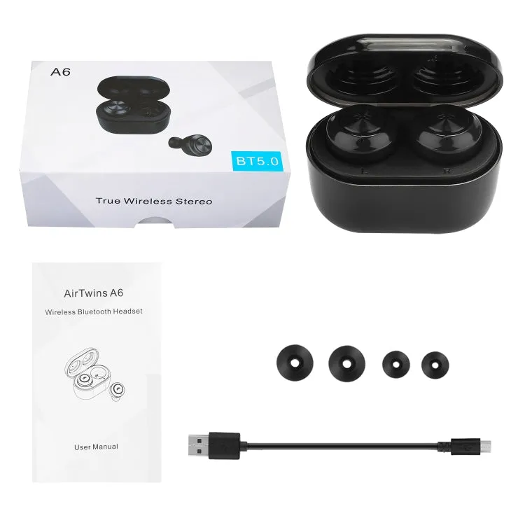 BTH-A6 Premium Bluetooth 5.0 Wireless Earbuds with Magnetic Charging Dock