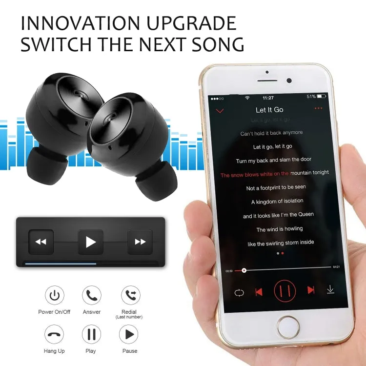 BTH-A6 Premium Bluetooth 5.0 Wireless Earbuds with Magnetic Charging Dock