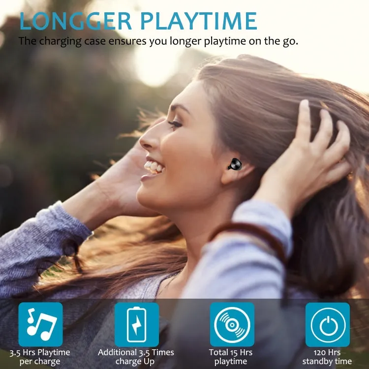 BTH-A6 Premium Bluetooth 5.0 Wireless Earbuds with Magnetic Charging Dock