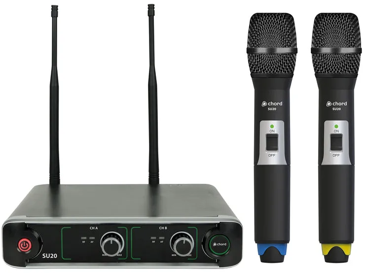 Chord SU20 Compact Dual UHF Microphone Sets