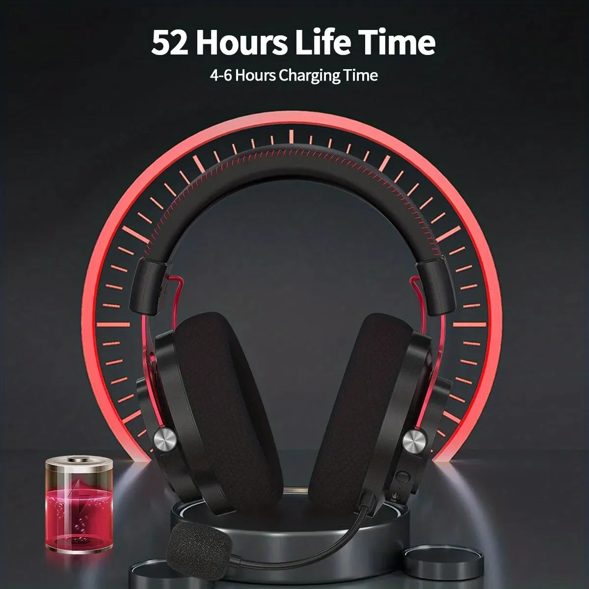 Computer Gamer Wireless Headset - Black