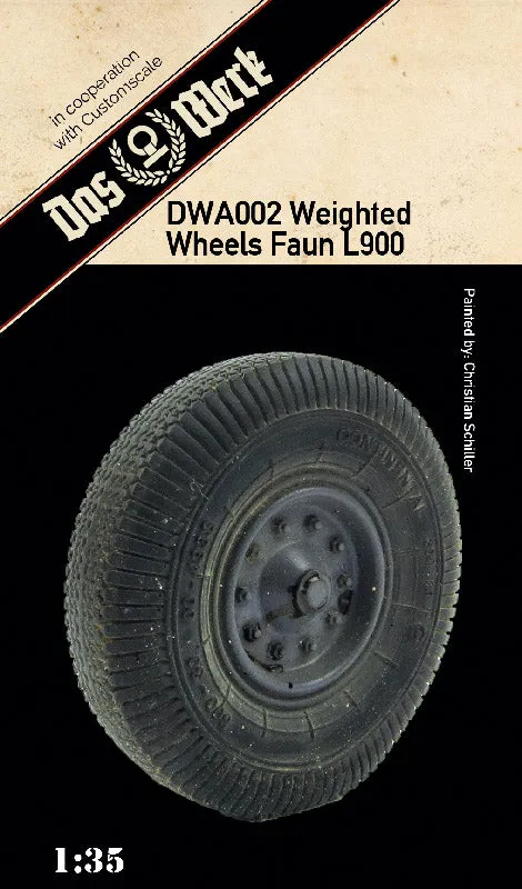 Das Werk DWA002 1/35 Faun L900 weighted wheels, resin set