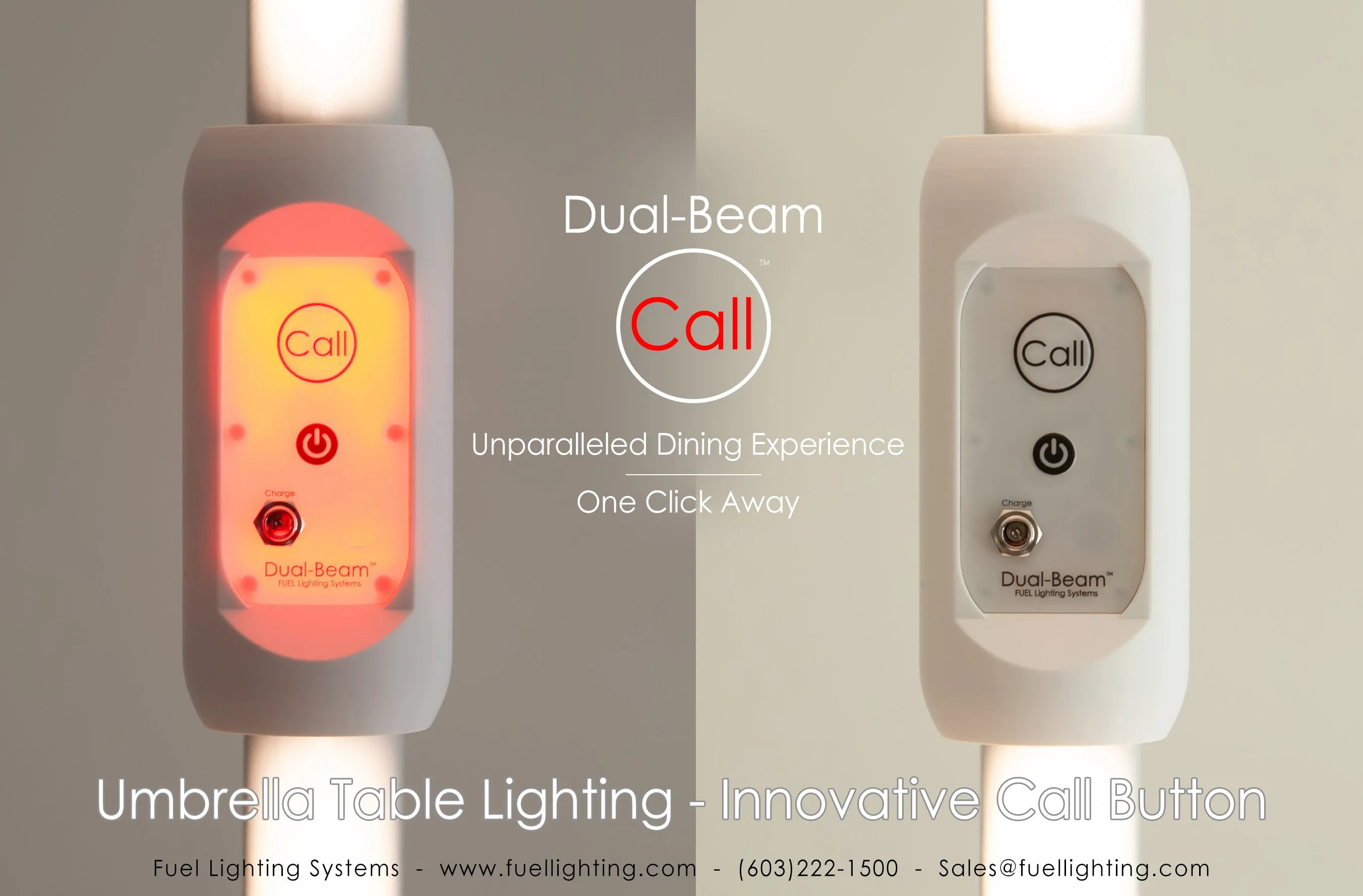 Dual Beam Umbrella & Table Light System