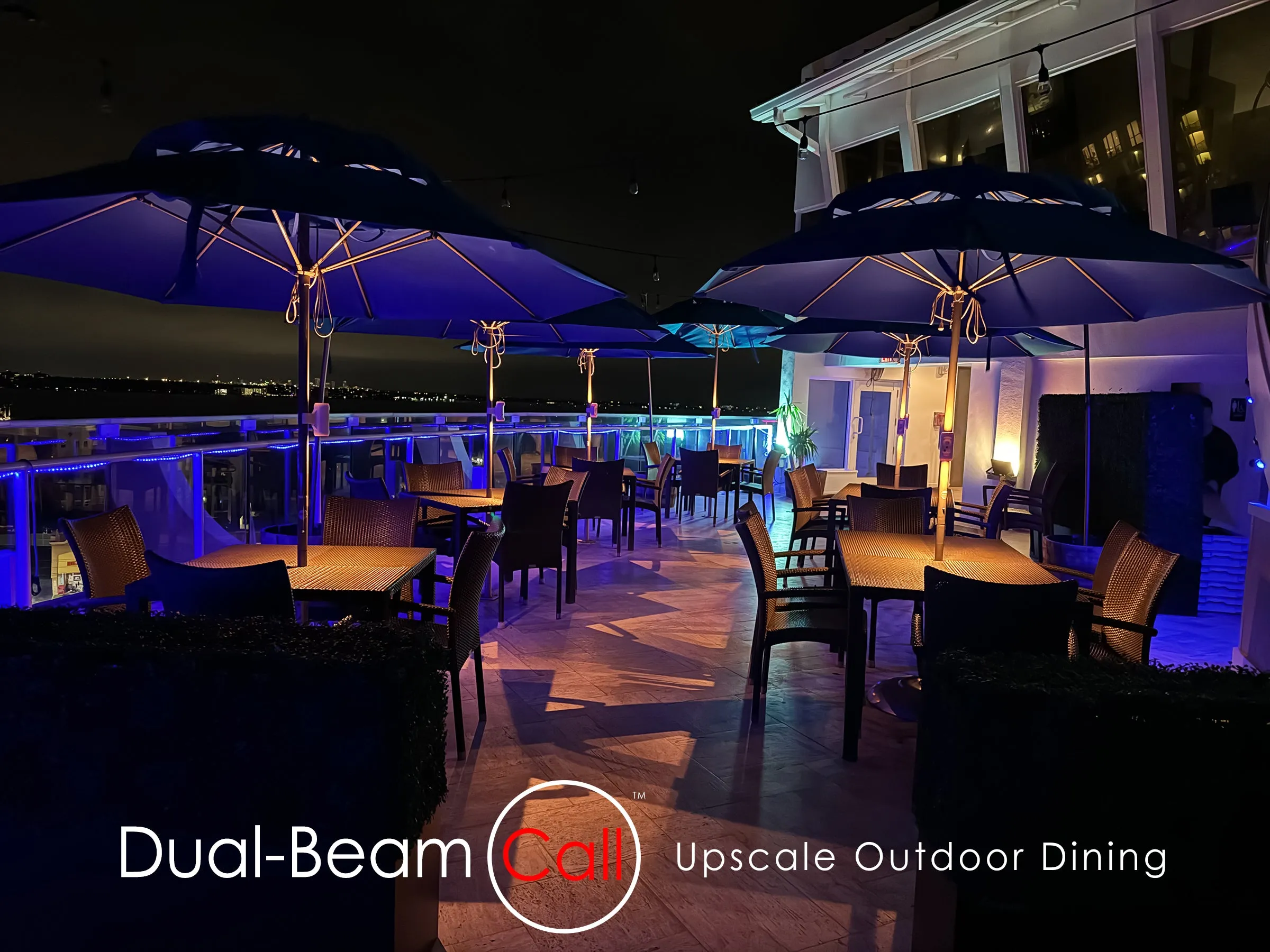 Dual Beam Umbrella & Table Light System