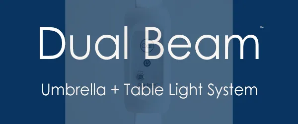 Dual Beam Umbrella & Table Light System
