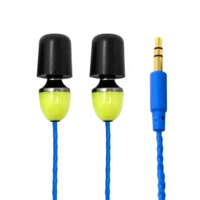 Earbuds - ISOtunes WIRED LISTEN ONLY Earbuds, Blue/Yellow [Industry Specialized], IT-10