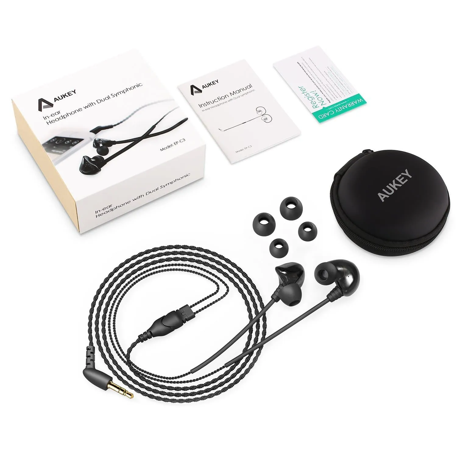 EP-C3 Loops Wired In-Ear Earbuds Headphones with 3.5 mm Audio Output