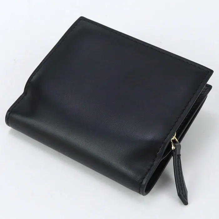 FENDI 8M0386 ALWA Bi-fold wallet FF Diamond Compact wallet Calf leather black Women