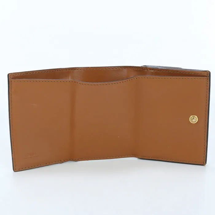 FENDI 8M0395 AAYZ F0QVK Tri-fold wallet  Fendi Rome Micro Compact Wallet Calf leather Brown Women(unisex)