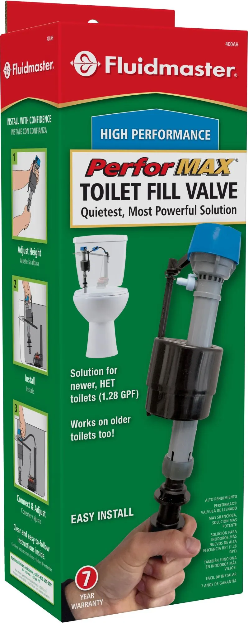 Fluidmaster PerforMax Universal High Performance Toilet Tank Fill Valve 400AH