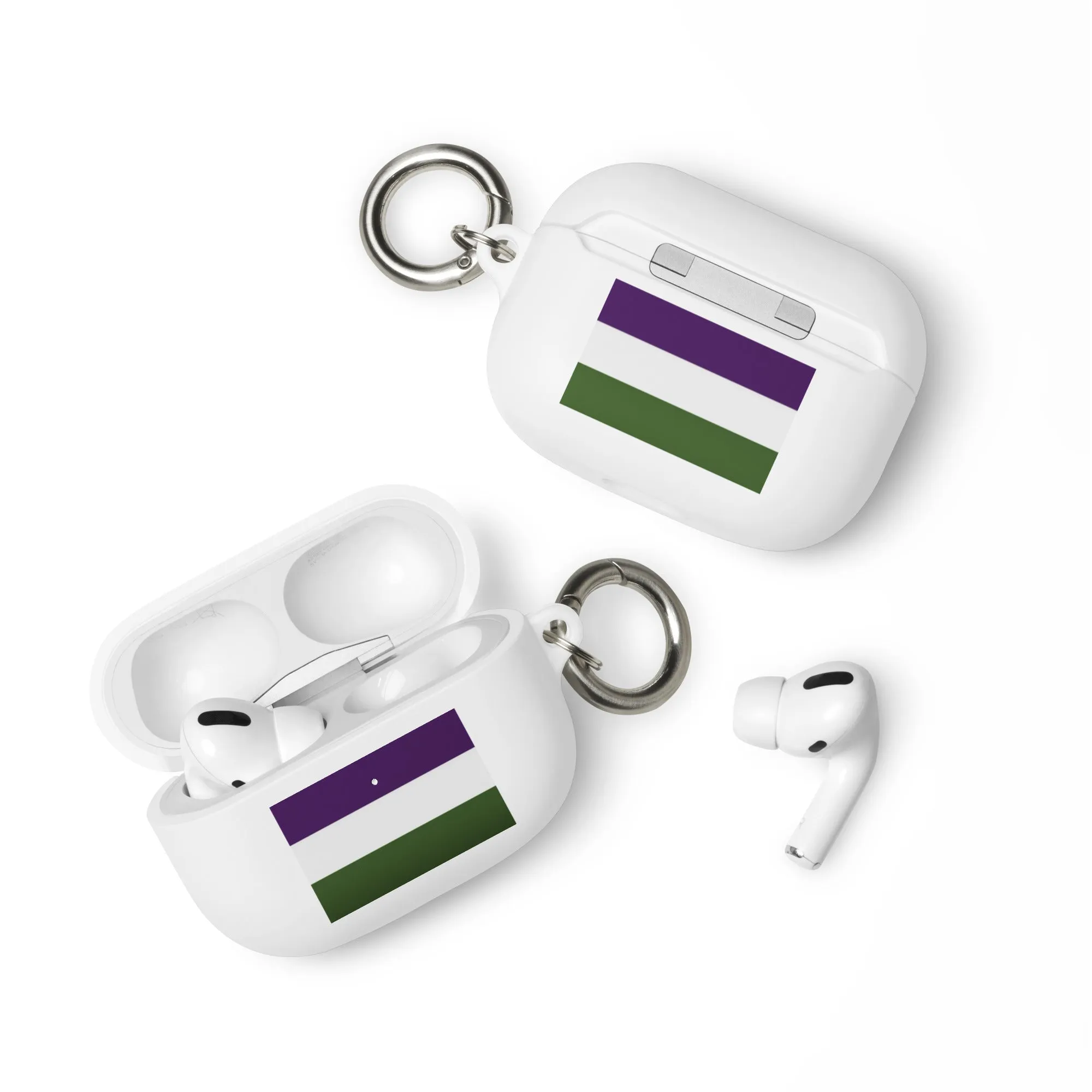 Genderqueer Pride Flag Rubber Case for Apple AirPods