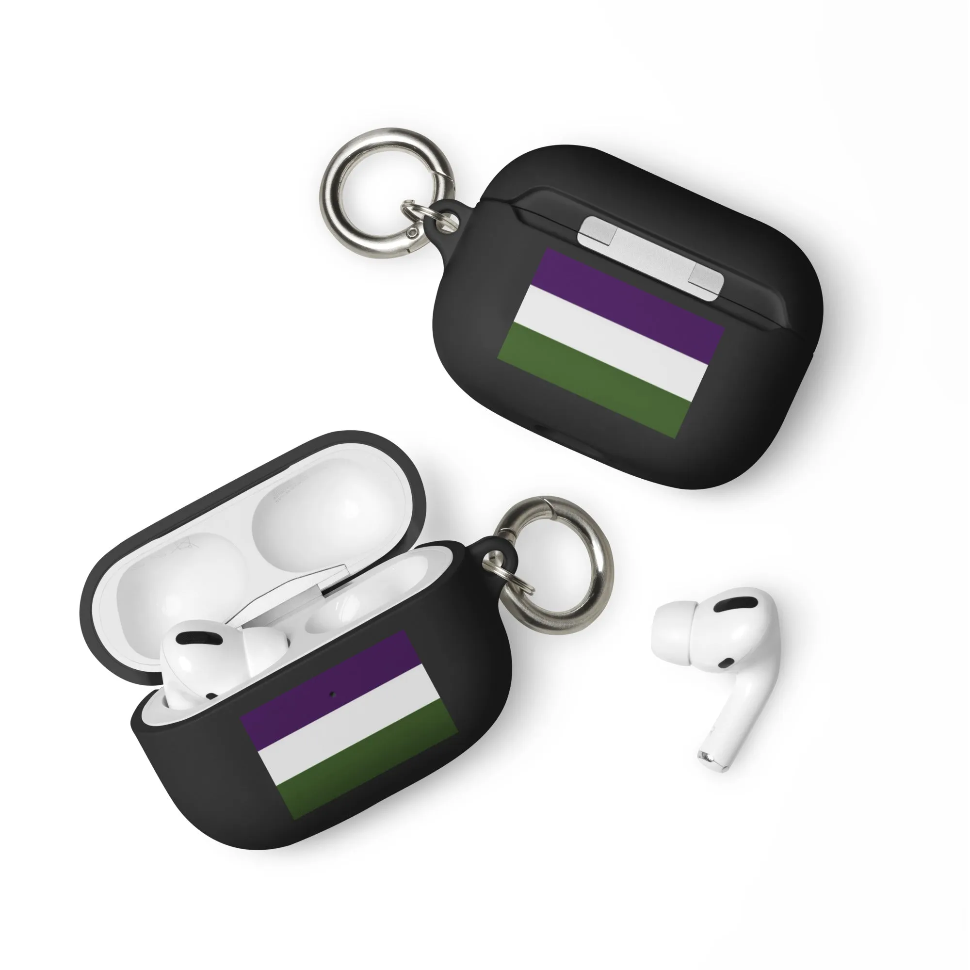 Genderqueer Pride Flag Rubber Case for Apple AirPods