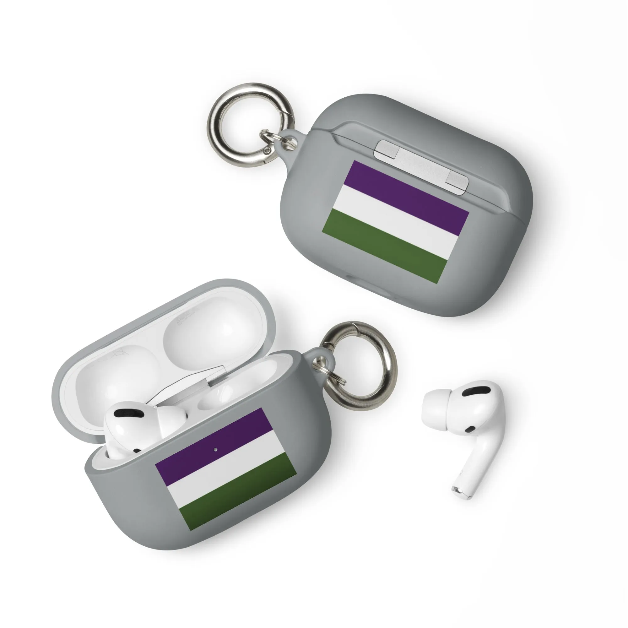 Genderqueer Pride Flag Rubber Case for Apple AirPods