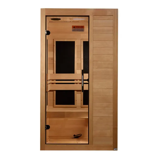 Golden Designs ***New 2024 Model*** S-Line MX-S106-01 Maxxus Ultra Low EMF FAR Infrared Sauna Canadian Hemlock