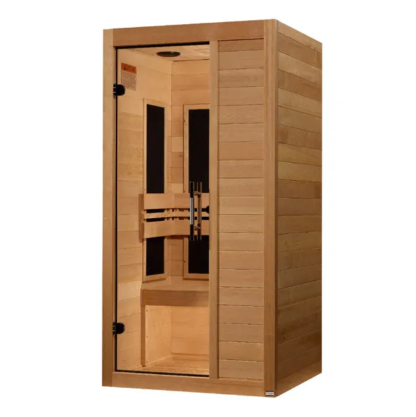 Golden Designs ***New 2024 Model*** S-Line MX-S106-01 Maxxus Ultra Low EMF FAR Infrared Sauna Canadian Hemlock
