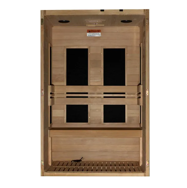Golden Designs ***New 2024 Model*** S-Line MX-S206-01 Maxxus Ultra Low EMF FAR Infrared Sauna Canadian Hemlock