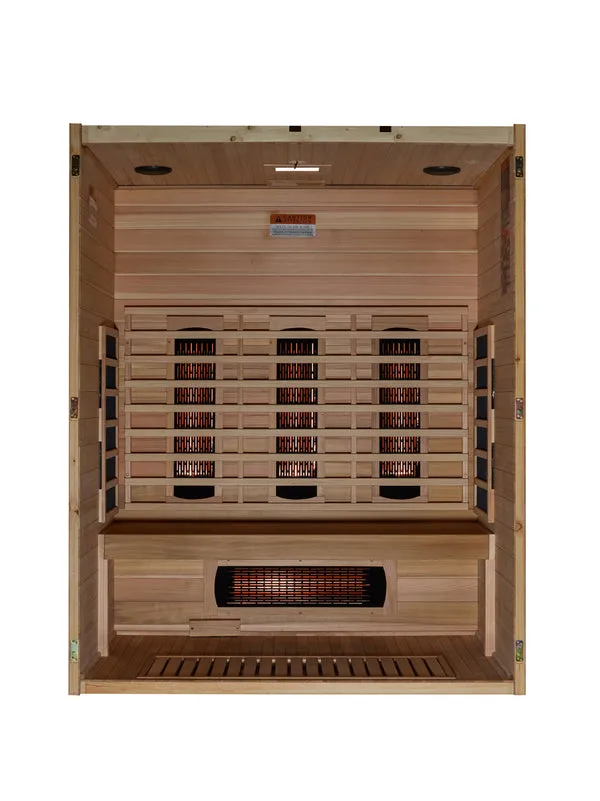 Golden Designs ***New 2024 Model*** S-Line MX-S306-01 Maxxus Full Spectrum Infrared Sauna - Pacific Cedar